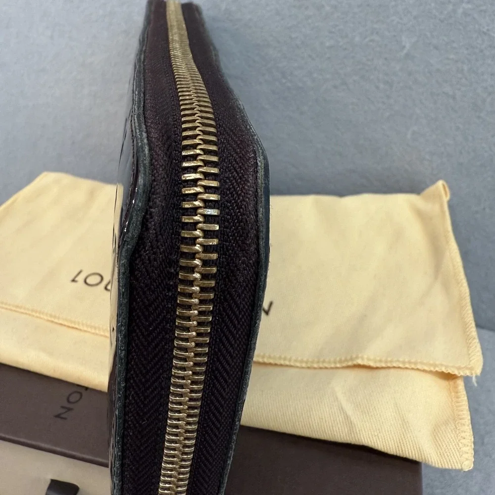 Louis Vuitton Zippy Wallet Monogram Vernis Amarante Purple Patent Box Set EUC - Picture 5 of 16